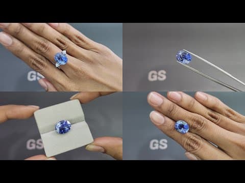 Intense Blue sapphire in oval cut 8.81 carats, Sri Lanka ID 10817
