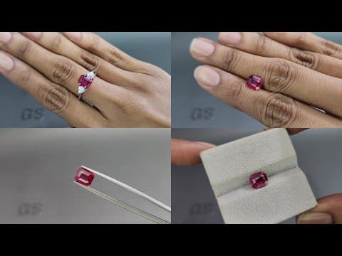 Intense Red ruby in octagon cut 2.02 carats, Mozambique ID 11093