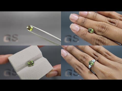Vanadium bearing chrysoberyl oval cut 2.13 carats, Sri Lanka ID 11859