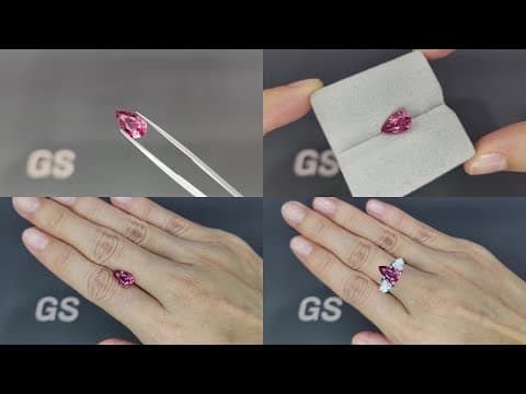 Unheated sapphire Padparadscha pear cut 3.04 carats, Madagascar ID 11422