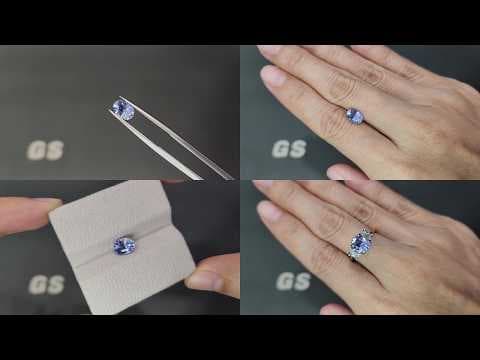Blue sapphire oval cut 1.53 carats, Sri Lanka ID 12404