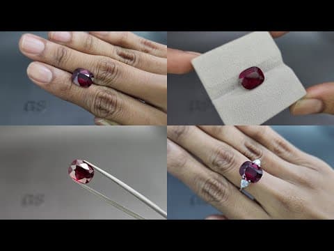 Unheated ruby Pigeon blood cushion cut 6.33 carats, Mozambique ID 11426