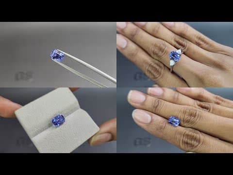 Blue sapphire octagon cut 3.11 carats, Sri Lanka ID 11398