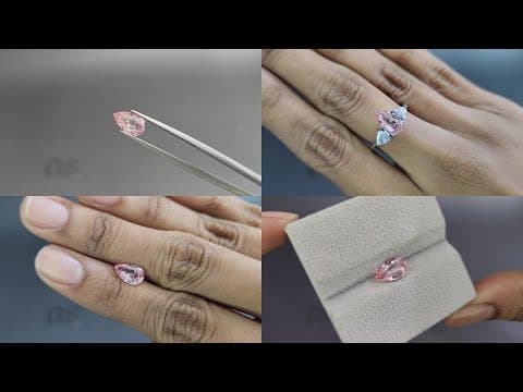 Unheated sapphire Padparadscha pear cut 1.61 carats, Sri Lanka ID 11411