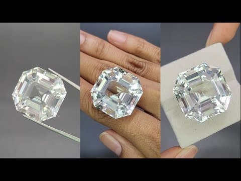 Large beryll octagon cut 67.85 carats, Sri Lanka ID 11834