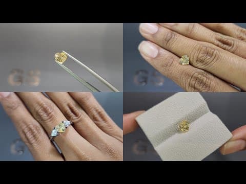 Unheated yellow sapphire heart shape 1.54 carats, Sri Lanka ID 11914