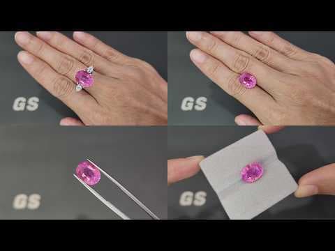 Unheated Padparadscha sapphire oval cut 8.25 carats, Sri Lanka ID 11979