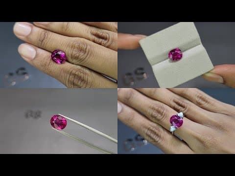 Rubellite tourmaline oval cut 3.16 carats, Africa ID 11605