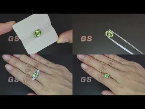 Tsavorite garnet oval cut 3.03 carats, Tanzania ID 12121