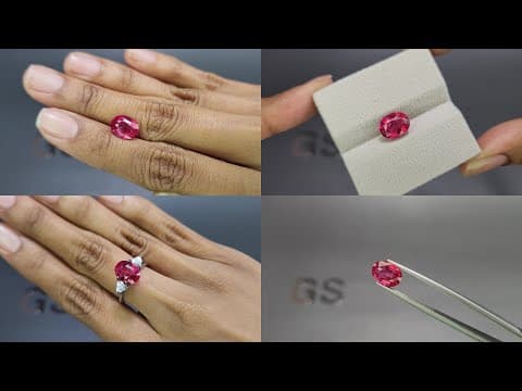 Mahenge spinel Vivid Pink oval cut 3.52 carats, Tanzania ID 11851