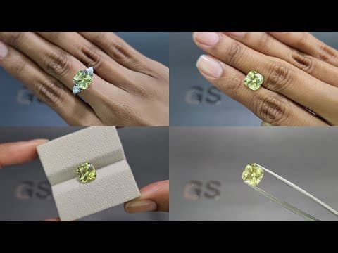 Chrysoberyl cushion cut 3.51 carats, Sri Lanka ID 11848