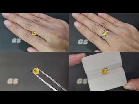 Sapphire Vivid Yellow oval cut 1.20 carats, Sri Lanka ID 12392