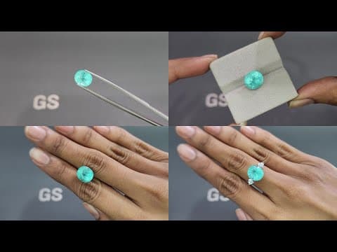 Neon blue Paraiba tourmaline in oval cut 6.00 carats, Africa ID 10835