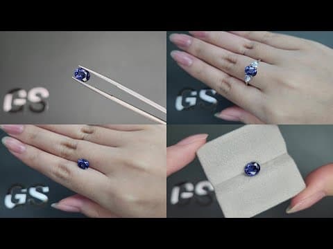 Cobalt Blue spinel in oval cut 1.59 carats, Tanzania ID 8971