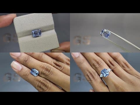 Unheated blue sapphire octagon cut 4.07 carats, Sri Lanka ID 11909