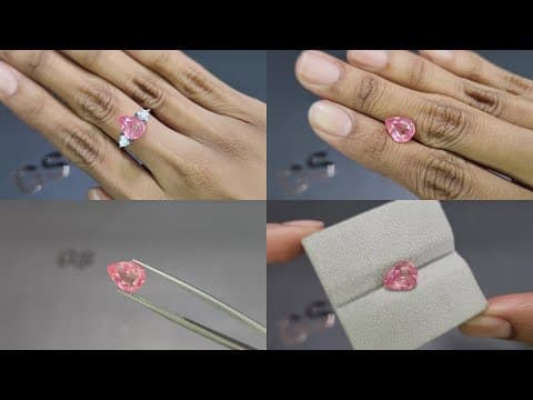 Unheated Padparadscha sapphire pear cut 3.54 carats, Sri Lanka ID 11607