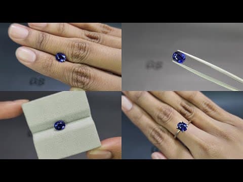 Sapphire Royal Blue oval cut 1.70 carats, Madagascar ID 11598