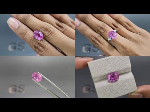 Unheated pink sapphire oval cut 5.52 carats, Sri Lanka ID 11877