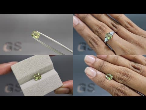 Vanadium bearing chrysoberyl cushion cut 1.52 carats, Sri Lanka ID 11861