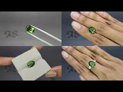Chrome tourmaline oval cut 4.34 carats, Africa ID 11830
