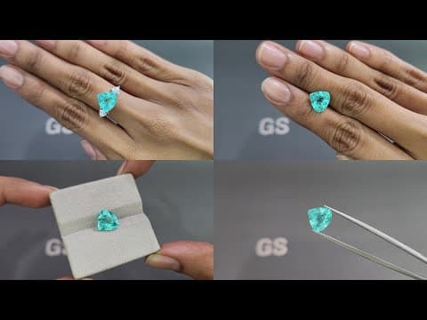 Neon blue Paraiba tourmaline in pear cut 3.25 carats, Mozambique ID 10830