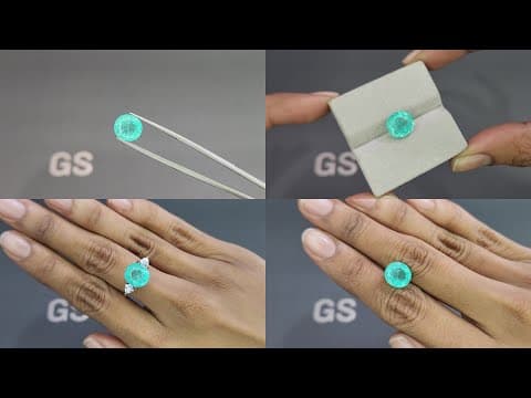 Neon blue Paraiba tourmaline in oval cut 4.49 carats, Mozambique ID 10840