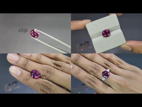Rhodolite garnet oval cut 5.16 carats, Africa ID 11603
