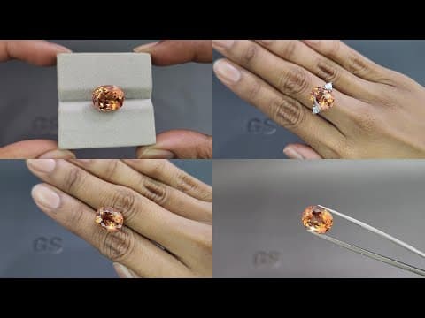 Topaz Imperial oval cut 9.50 carats, Brazil ID 11001