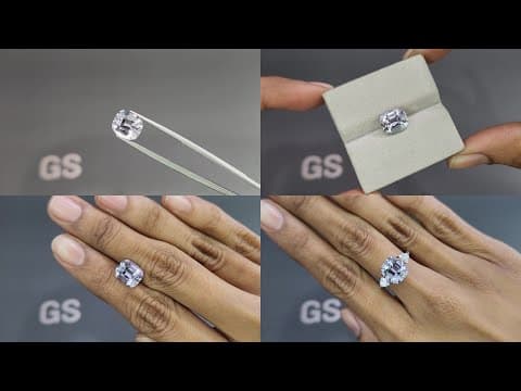 Steel Grey Vibrant spinel in cushion cut 4.24 carats, Burma ID 10793