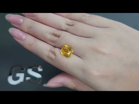 Yellow sapphire in radiant cut 8.17 carats, Sri Lanka ID 8945