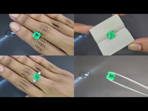 Emerald Intense Green octagon cut 2.94 carats, Colombia ID 11050