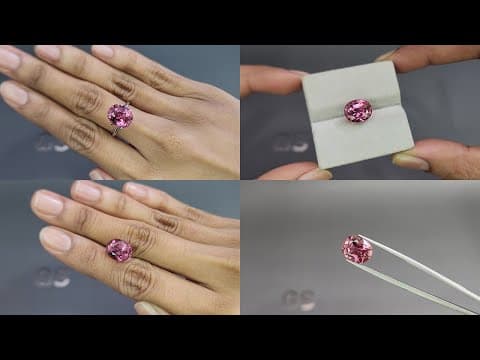 Tourmaline pink orange oval cut 6.68 carats, Africa ID 10999