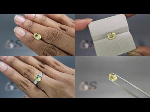 Unheated yellow sapphire oval cut 2.50 carats, Sri Lanka ID 11840