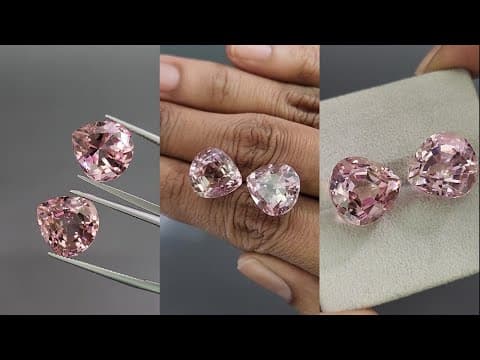 Pair of tourmalines Baby Pink pear cut 22.58 carats, Colombia ID 11059