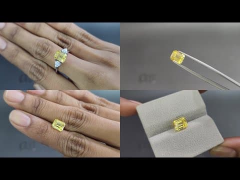 Sapphire Vivid Yellow octagon cut 3.03 carats, Sri Lanka ID 11415