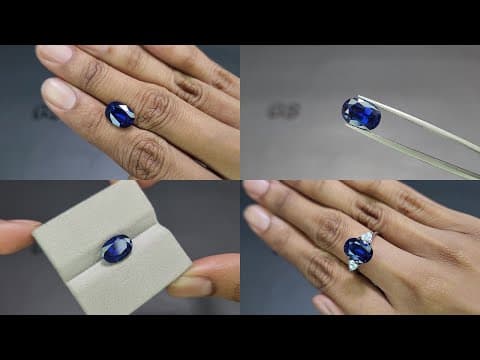 Sapphire Royal Blue oval cut 5.05 carats, Madagascar ID 11596