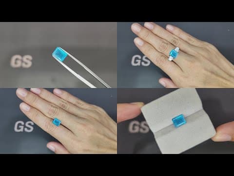 Unheated tourmaline Paraiba octagon cut 1.74 carats, Brazil ID 11492