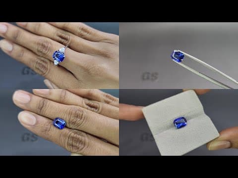 Sapphire Royal Blue cushion cut 2.68 carats, Sri Lanka ID 10965