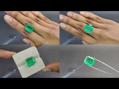 Emerald octagon cut 11.11 carats, Colombia ID 11043