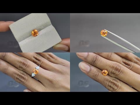 Garnet spessartine Fanta Color cushion cut 2.26 carats, Africa ID 11004