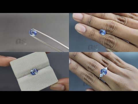 Unheated sapphire Bi-color oval cut 2.22 carats, Sri Lanka ID 11407