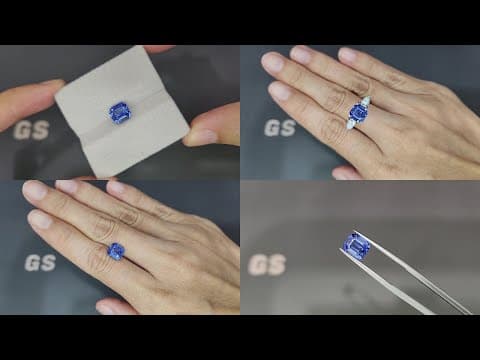 Cornflower Blue sapphire in octagon cut 3.04 carats, Sri Lanka ID 11803