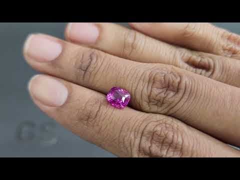 Unheated sapphire Hot Pink cushion cut 2.02 carats, Sri Lanka ID 11483