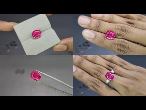 Spinel Mahenge Vivid Pink cushion cut 5.55 carats, Tanzania ID 11604