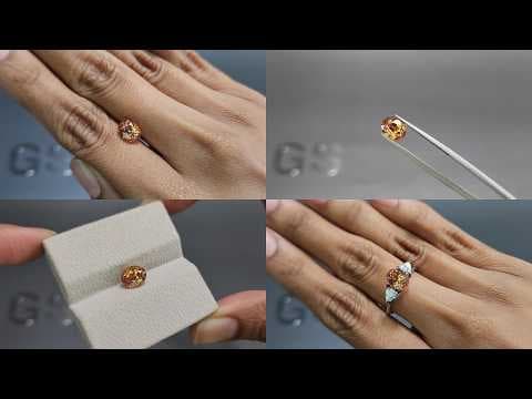 Unheated orange sapphire oval cut 2.51 carats, Sri Lanka ID 12148