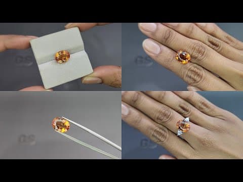 Topaz Imperial oval cut 6.49 carats, Brazil ID 11002