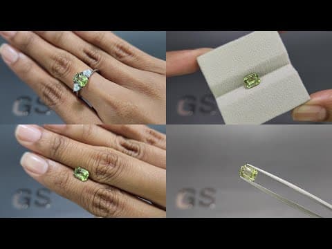 Vanadium bearing chrysoberyl radiant cut 1.61 carats, Sri Lanka ID 11860