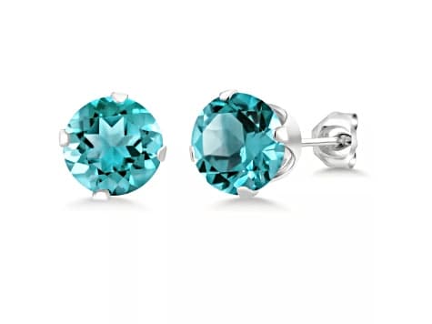 Blue Ofiki Nigerian Aquamarine Rhodium Over Sterling Silver Ring 0.22ctw