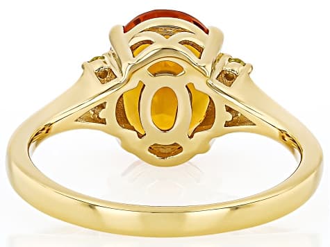 Orange Madeira Citrine 18K Yellow Gold Over Sterling Silver Ring 2.23ctw