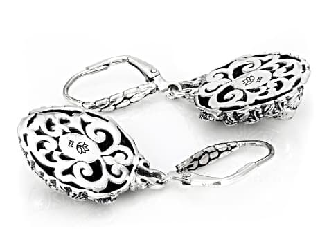 Silver Lion Dangle Earrings
